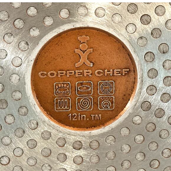 Copper Chef 12 x 12 Square Ribbed Non-Stick Healthy Cooking Grill Pan - Picture 4 of 4